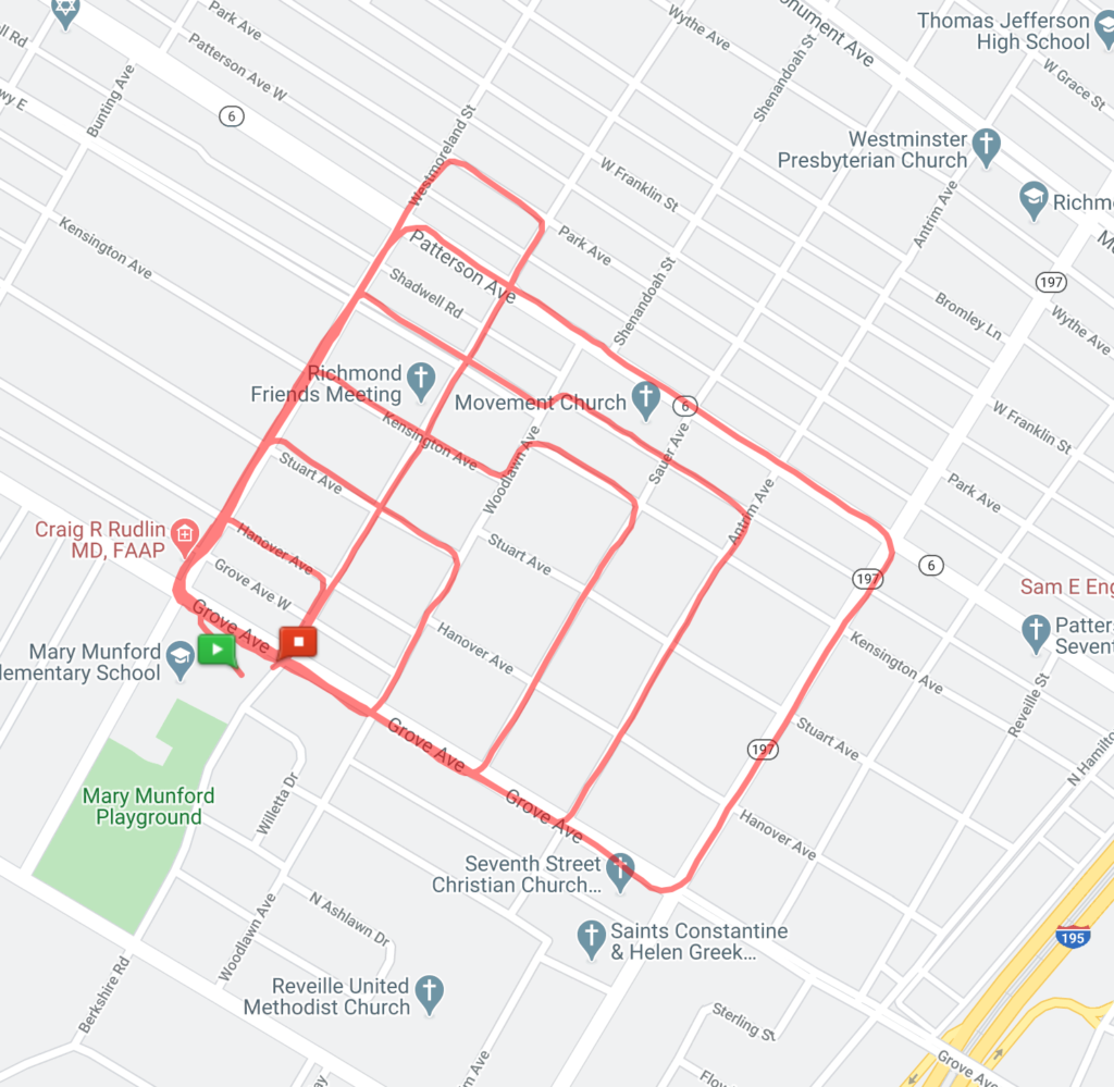 map with concentric squares