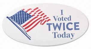 I Voted Twice Today Sticker
